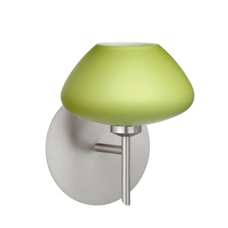 Peri Mini Sconce, Chartreuse, Satin Nickel Finish, 1x5W LED